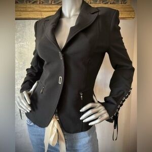 BEATRICE B. Italia Black Corseted Jacket 8